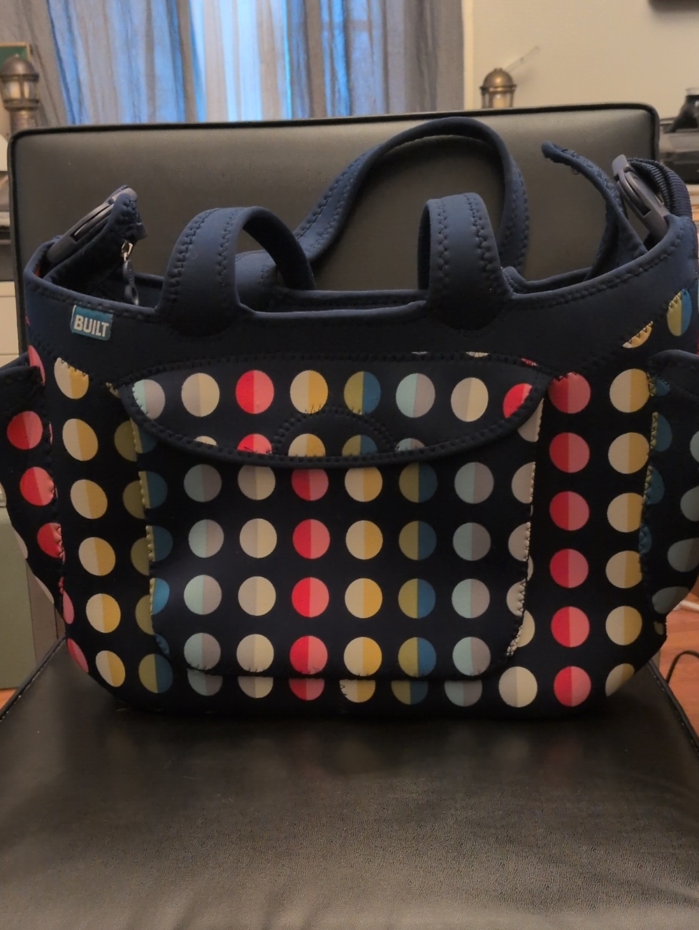 Built Polka Dot Neoprene Diaper Bag with Changing Pad NWOT